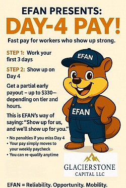 Get paid for your firsr 3 days of work